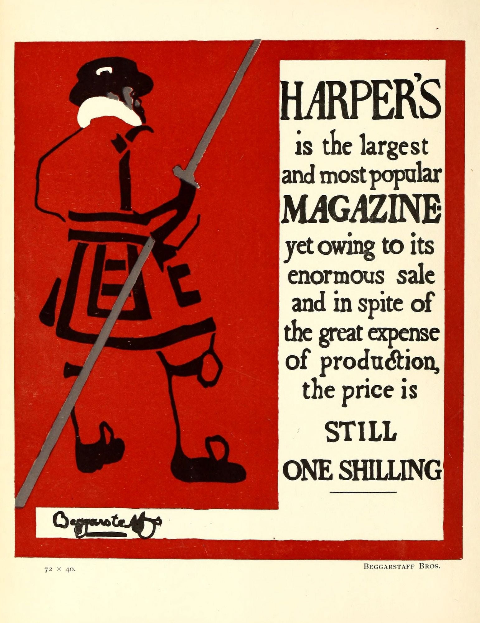 Beggarstaffs The Poster 1899 Harpers Canvas Art - Beggarstaffs (18 x 24)