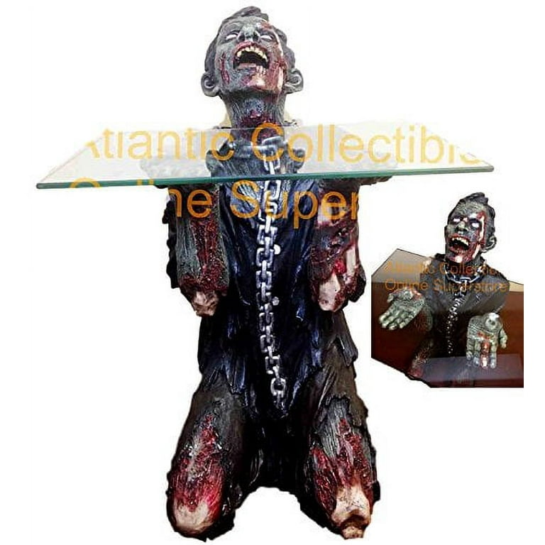 ZOMBIE Begging Chained Slave Walking Undead Zombie Side Table With