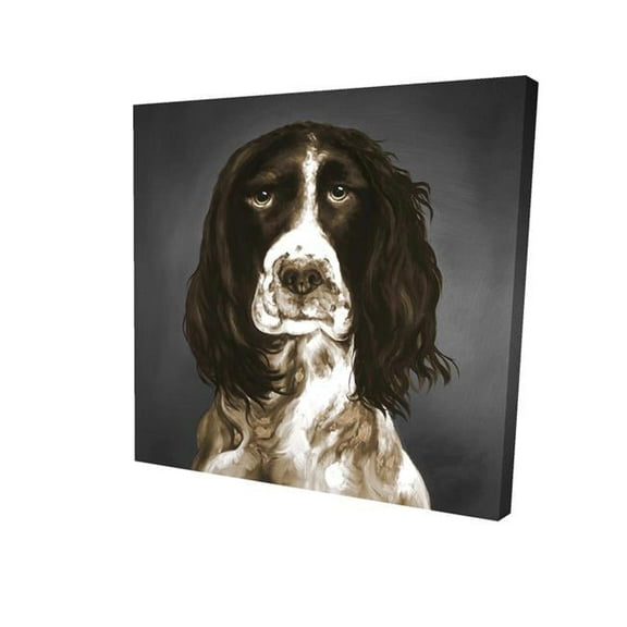Begin Home Decor 2080-0808-AN308-1 8 x 8 in. Brown English Springer Spaniel-Print on Canvas