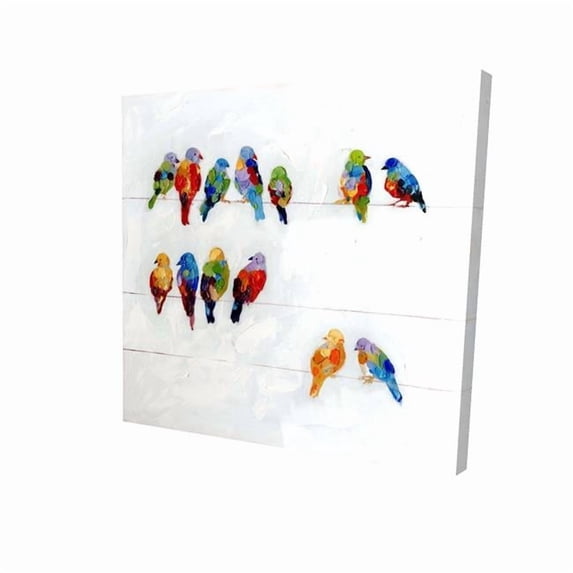 Begin Home Decor 2080-0808-AN42 8 x 8 in. Colorful Birds on a Wire ...