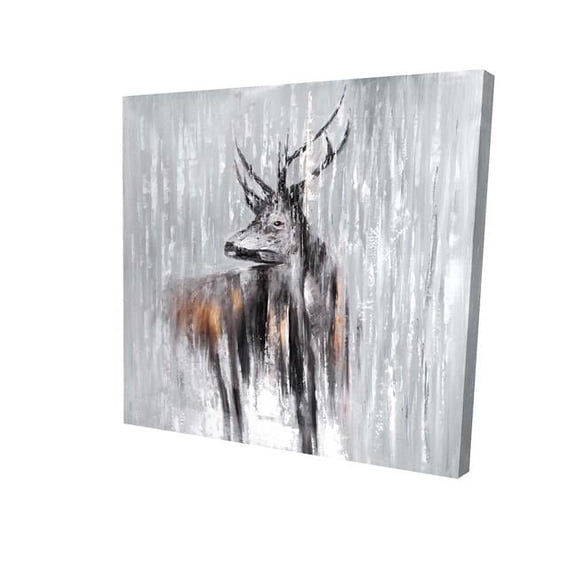 Begin Home Decor 2080-0808-AN92-1 8 x 8 in. Deer in the Forest-Print on Canvas