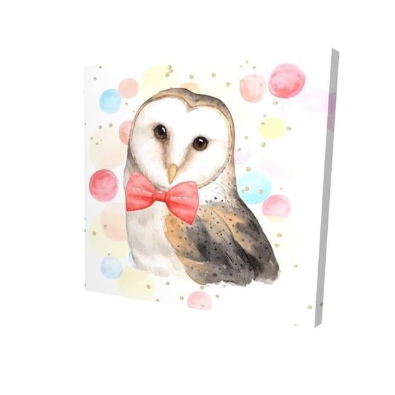 Begin Home Decor 2080-0808-CH3 8 x 8 in. Chic Owl-Print on Canvas