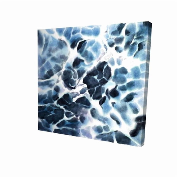 Begin Home Decor 2080-0808-CO115 8 x 8 in. Stormy Waves of the Sea - Blue Coastal Canvas for Home Decor