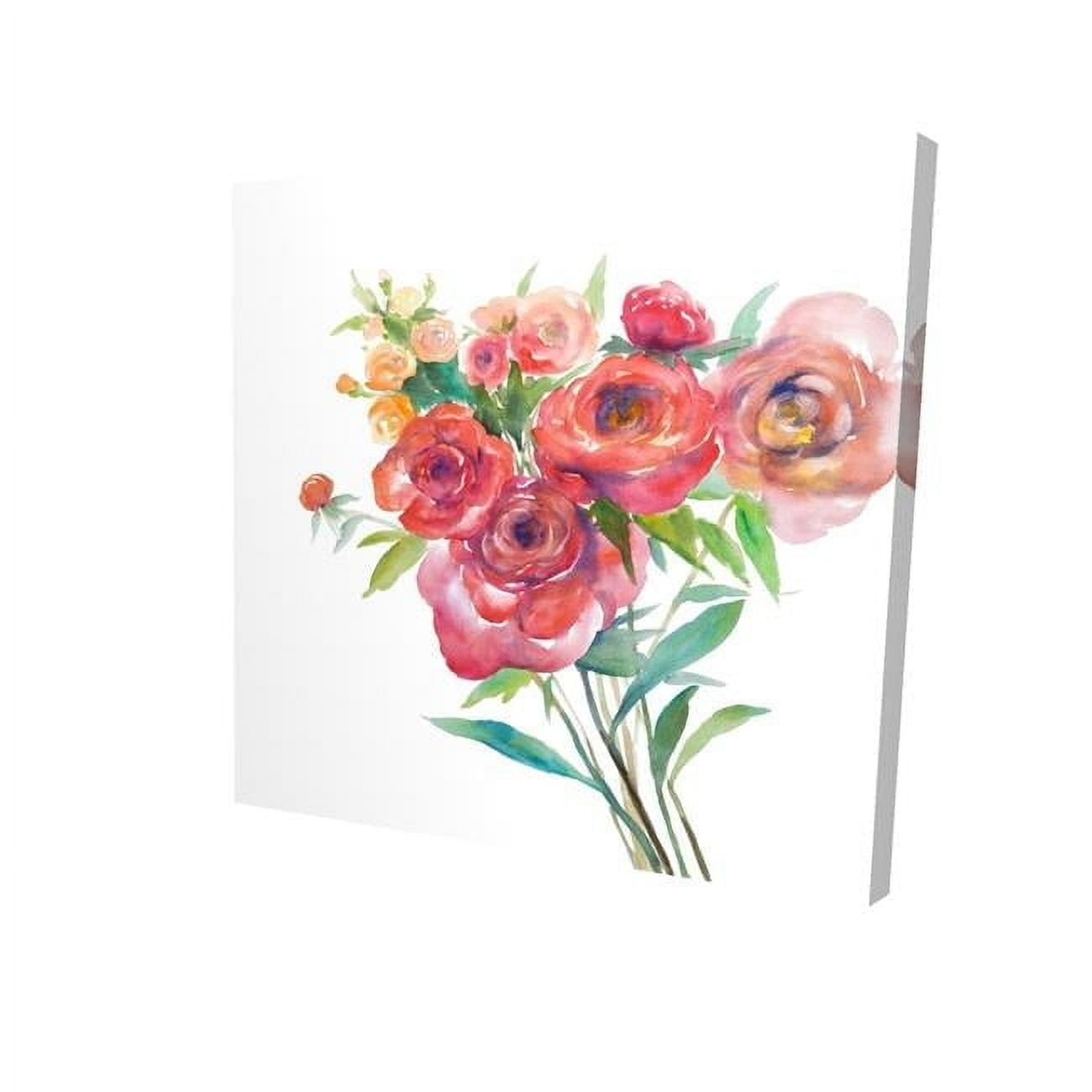 Begin Home Decor 2080-0808-FL156 8 x 8 in. Watercolor Bouquet of