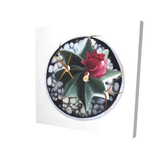 Begin Home Decor 2080-0808-FL327 8 x 8 in. Cactus In Pot-Print on Canvas