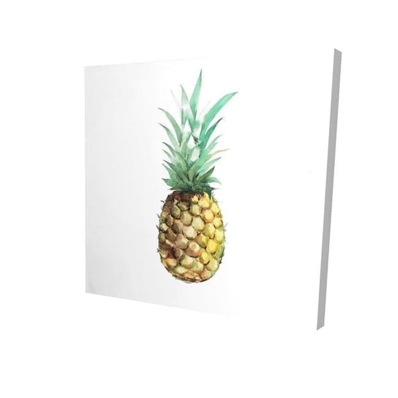 Begin Home Decor 2080-0808-GA77 8 x 8 in. Watercolor Pineapple-Print on Canvas