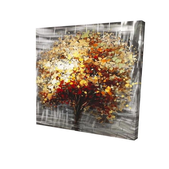 Begin Home Decor 2080-0808-LA13 8 x 8 in. Brown Trees Canvas - Abstract Tree By Fall Art for Home Decor