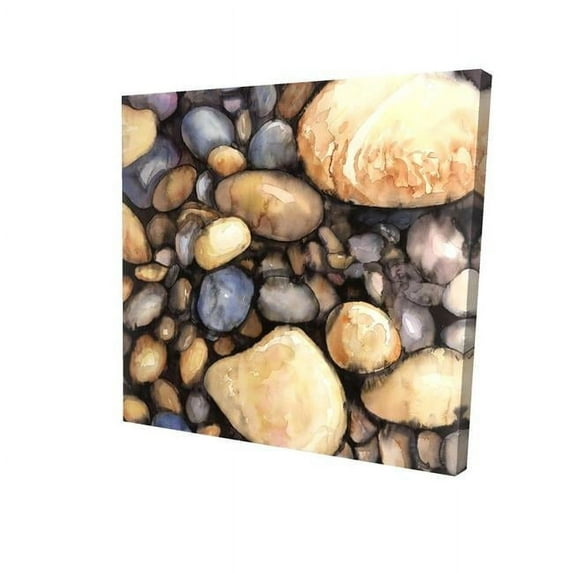 Begin Home Decor 2080-0808-LA149 8 x 8 in. Small Pebbles-Print on Canvas