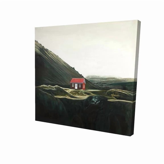 Begin Home Decor 2080-0808-LA185 8 x 8 in. Isolated Shack Brown Bedroom Canvas - Home Decor Wall Art