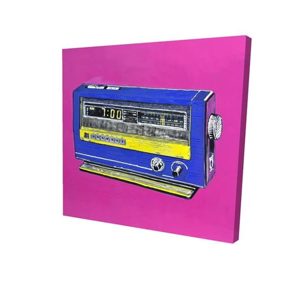 Begin Home Decor 2080-0808-MU3 8 x 8 in. Retro Radio Alarm-Print on Canvas