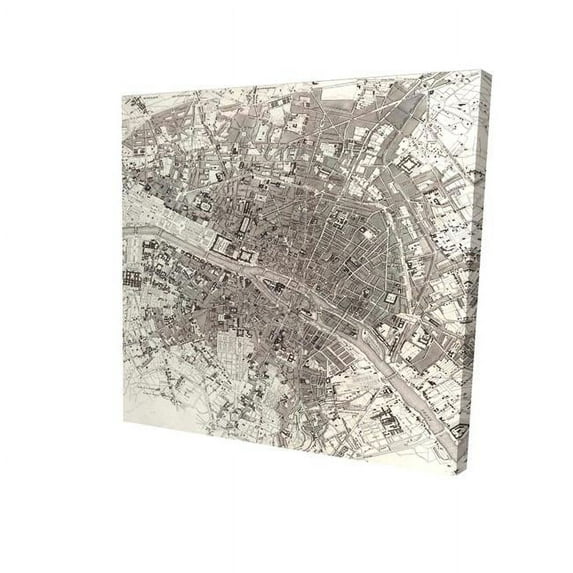 Begin Home Decor 2080-0808-TV1 8 x 8 in. Paris-Print on Canvas