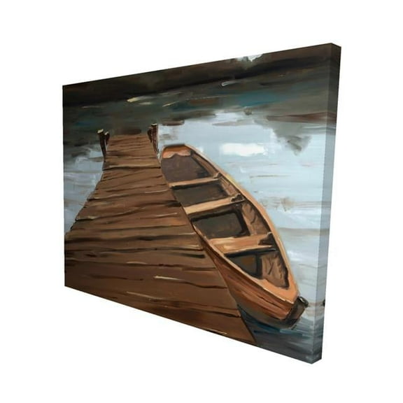 Begin Home Decor 2080-0810-CO110 8 x 10 in. Lake, Dock & Boat-Print on Canvas