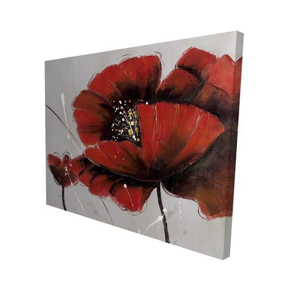 Begin Home Decor 2080-0810-FL7 8 x 10 in. Red Poppy Flowers-Print on Canvas