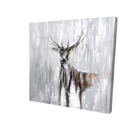 Begin Home Decor 2080-1212-AN93-1 12 x 12 in. Abstract Deer in the Forest-Print on Canvas
