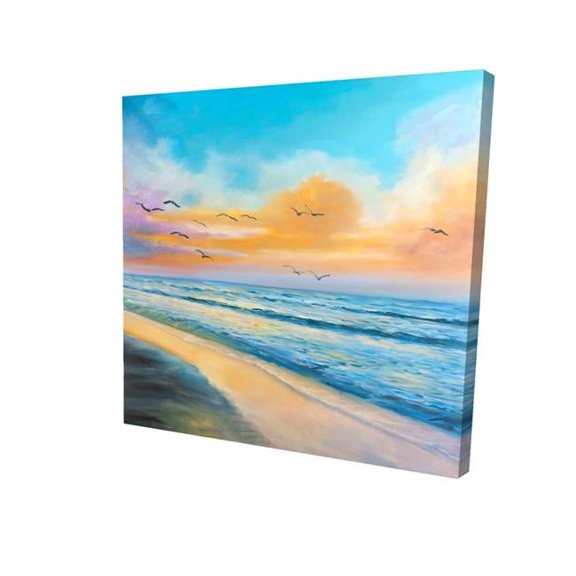 Begin Home Decor 2080-1212-CO61 12 x 12 in. Breathtaking Tropical Sunset-Print on Canvas