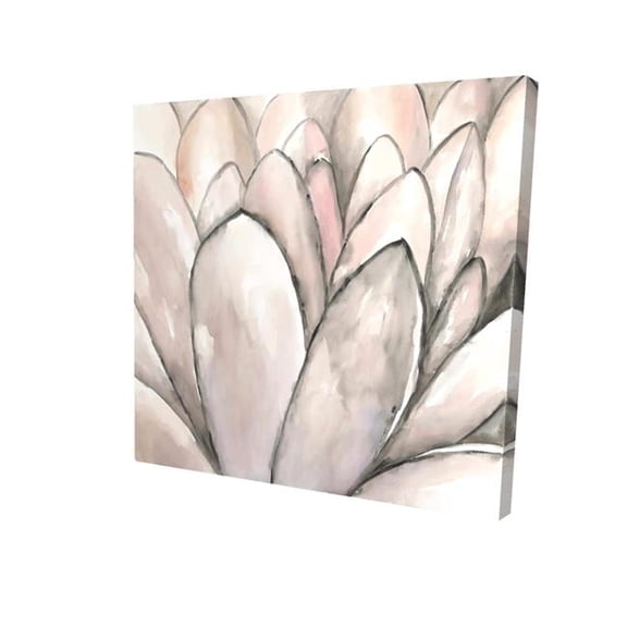 Begin Home Decor 2080-1212-FL334 12 x 12 in. Blush Pink Flower-Print on Canvas