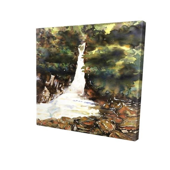 Begin Home Decor 2080-1212-LA153 12 x 12 in. Watercolor Waterfalls-Print on Canvas
