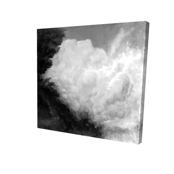 Begin Home Decor 2080-1212-LA60-2 12 x 12 in. Dark Monochrome Clouds-Print on Canvas