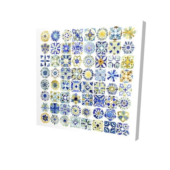 Begin Home Decor 2080-1212-PA7 12 x 12 in. Watercolor Traditional Moroccan Tiles-Print on Canvas