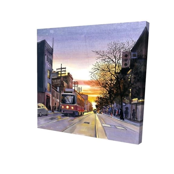 Begin Home Decor 2080-1212-ST62 12 x 12 in. Sunset Streetscape to Toronto-Print on Canvas