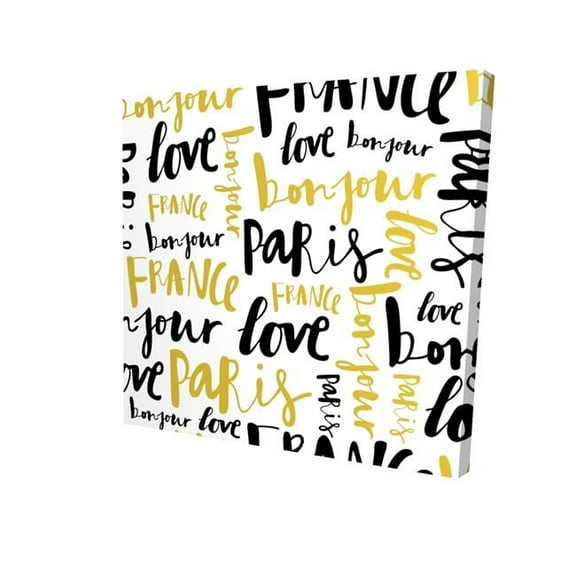 Begin Home Decor 2080-1212-TY1 12 x 12 in. Bonjour Paris-Print on Canvas