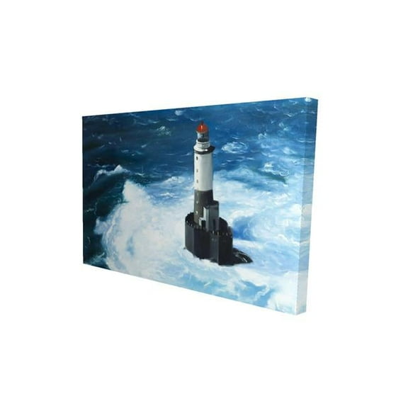 Begin Home Decor 2080-1218-CO78 12 x 18 in. Unleashed Waves on A Lighthouse-Print on Canvas