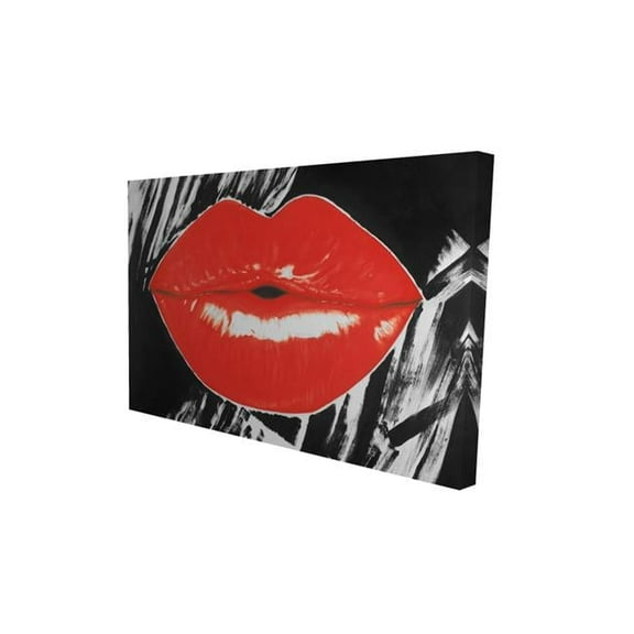 Begin Home Decor 2080-1218-FI55 12 x 18 in. Pouty Glossy Lips-Print on Canvas