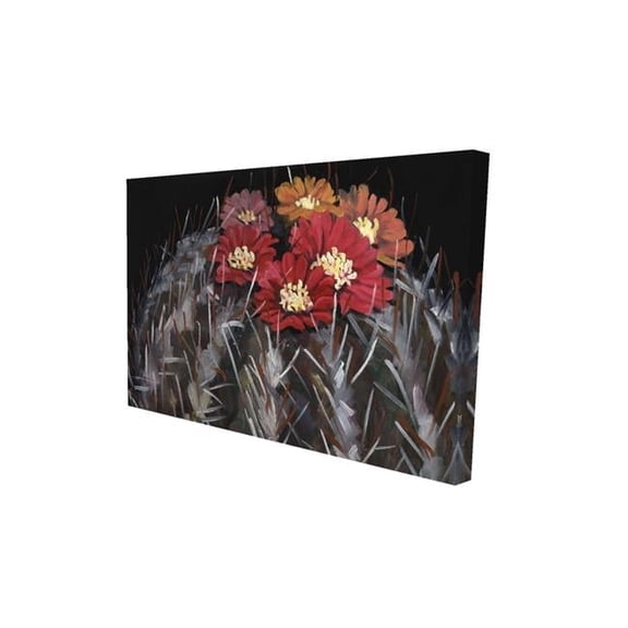 Begin Home Decor 2080-1218-FL321 12 x 18 in. Mammillaria Cactus In Bloom-Print on Canvas