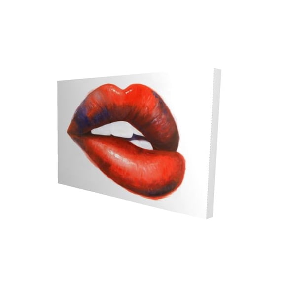 Begin Home Decor 2080-1218-MI64 12 x 18 in. Beautiful Red Mouth-Print on Canvas