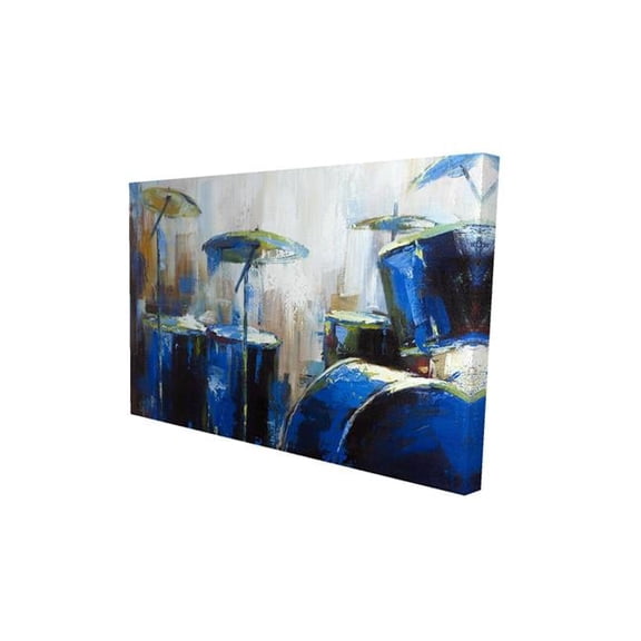Begin Home Decor 2080-1218-MU13 12 x 18 in. Asbtract Drums-Print on Canvas