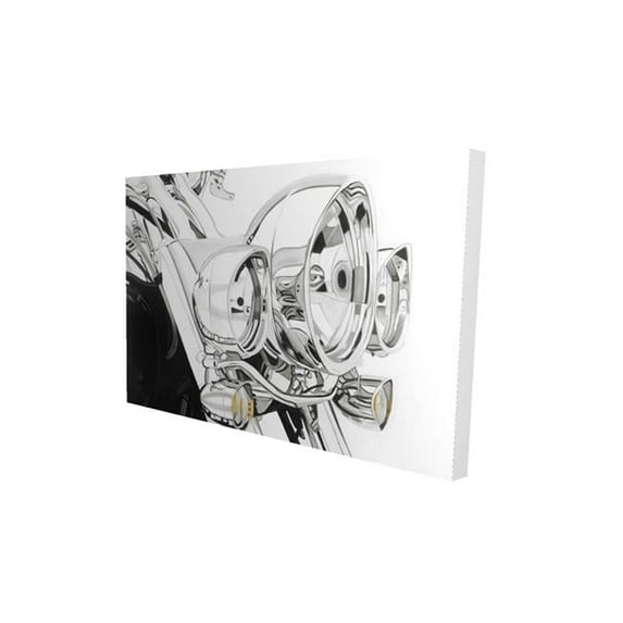 Begin Home Decor 2080-1218-TR55 12 x 18 in. Motorcycle Light-Print on Canvas