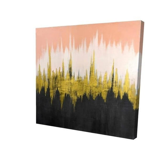 Begin Home Decor 2080-1616-AB103 16 x 16 in. Abstract Zigzag-Print on Canvas