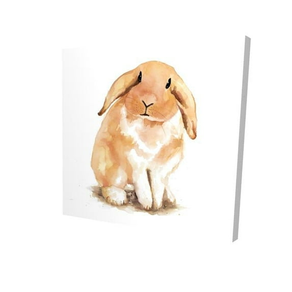 Begin Home Decor 2080-1616-AN371 16 x 16 in. Lop-Rabbit-Print on Canvas