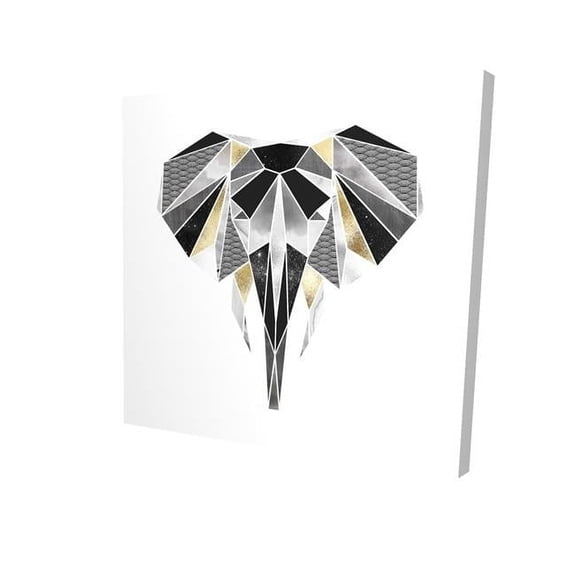 Begin Home Decor 2080-1616-AN476 16 x 16 in. Geometric Elephant-Print on Canvas