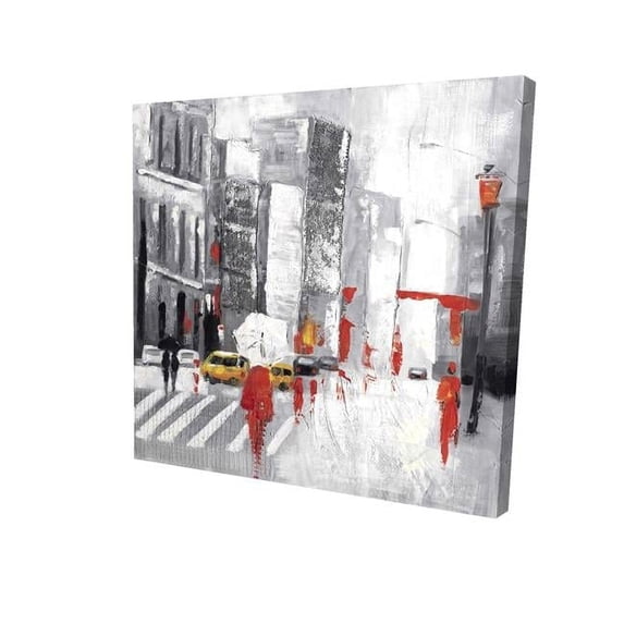 Begin Home Decor 2080-1616-CI19 16 x 16 in. Abstract Cloudy City Street-Print on Canvas