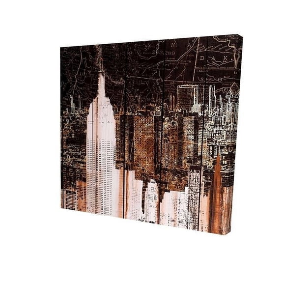 Begin Home Decor 2080-1616-CI298 16 x 16 in. The Empire City of Newyork-Print on Canvas