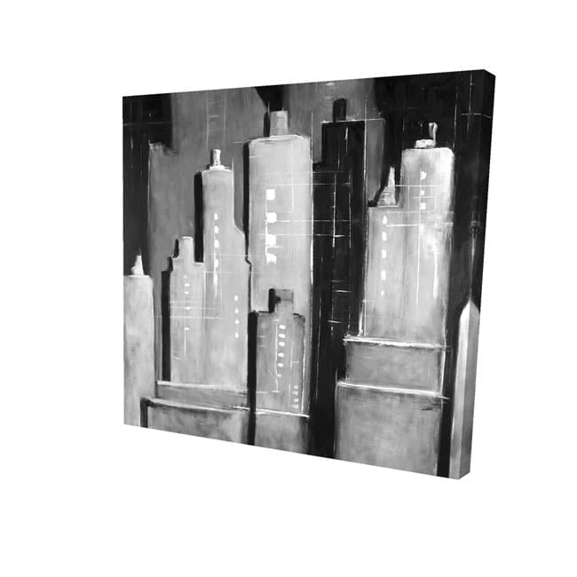Begin Home Decor 2080-1616-CI301 16 x 16 in. Abstract Black & White ...
