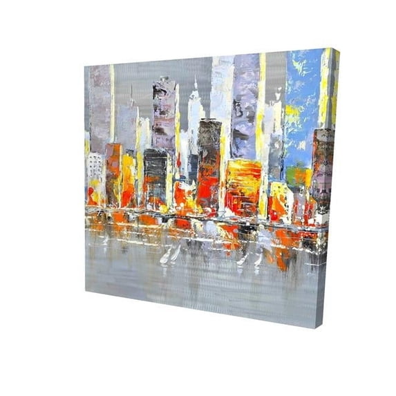 Begin Home Decor 2080-1616-CI41 16 x 16 in. Color Splash Cityscape-Print on Canvas