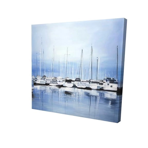 Begin Home Decor 2080-1616-CO119 16 x 16 in. Boats At The Dock-Print on Canvas