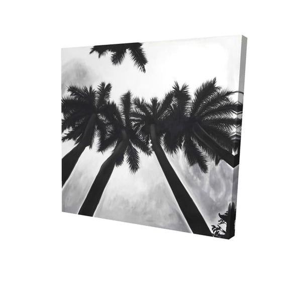 Begin Home Decor 2080-1616-CO130 16 x 16 in. Monochrome Palm Trees-Print on Canvas