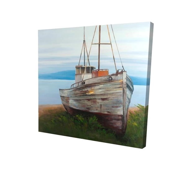 Begin Home Decor 2080-1616-CO38 16 x 16 in. Old Abandoned Boat-Print on Canvas
