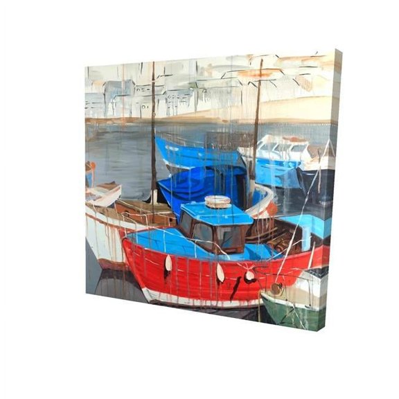 Begin Home Decor 2080-1616-CO83 16 x 16 in. Rainy Day At The Dock-Print on Canvas