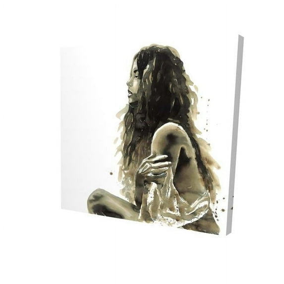 Begin Home Decor 2080-1616-FI76 16 x 16 in. Woman In Sepia-Print on Canvas