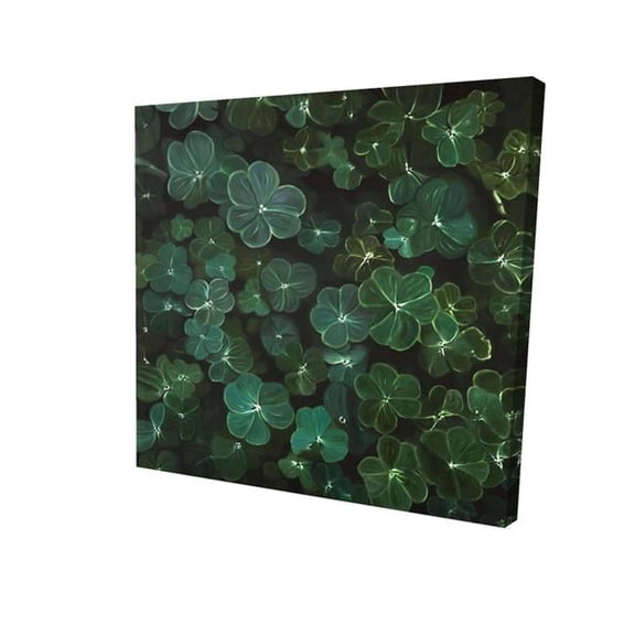 Begin Home Decor 2080-1616-FL363 16 x 16 in. Clovers-Print on Canvas