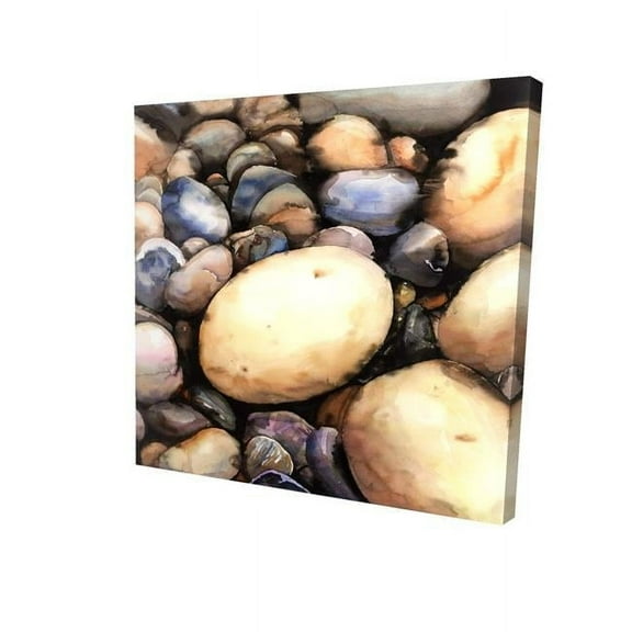 Begin Home Decor 2080-1616-LA148 16 x 16 in. Beach Pebbles-Print on Canvas