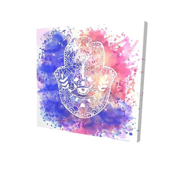 Begin Home Decor 2080-1616-RE7 16 x 16 in. Hamsa Hand-Print on Canvas