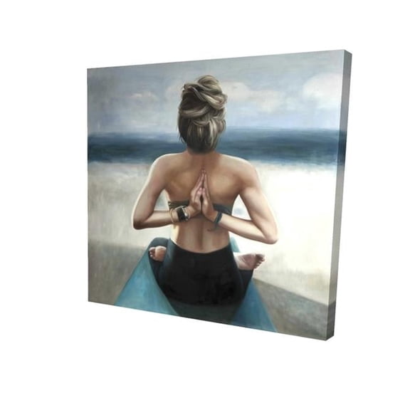 Begin Home Decor 2080-1616-RE9 16 x 16 in. Reverse Prayer Pose-Print on Canvas
