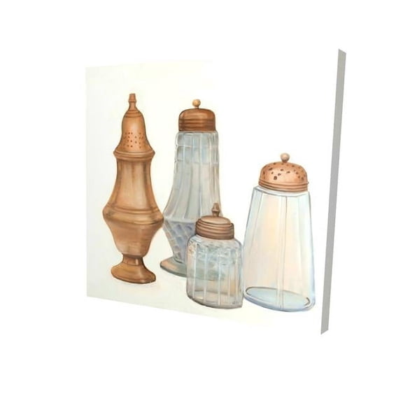 Begin Home Decor 2080-1616-SL23 16 x 16 in. Antique Salt & Pepper Shaker-Print on Canvas