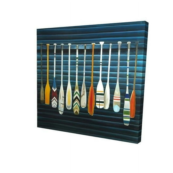 Begin Home Decor 2080-1616-SP63 16 x 16 in. Paddles-Print on Canvas