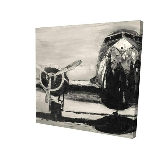 Begin Home Decor 2080-1616-TR20-1-CR 16 x 16 in. Sepia Airplane-Print on Canvas